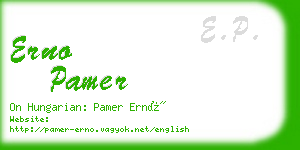 erno pamer business card
